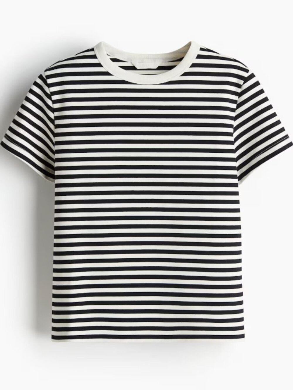 H&M Black and White Striped T-Shirt Small